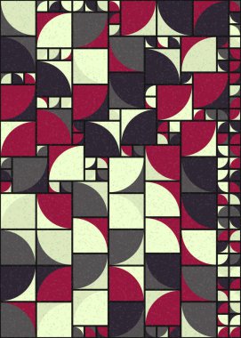 Soyut Geometrik Desen üretken hesaplama sanatı çizimi 