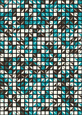 Soyut Geometrik Desen üretken hesaplama sanatı çizimi