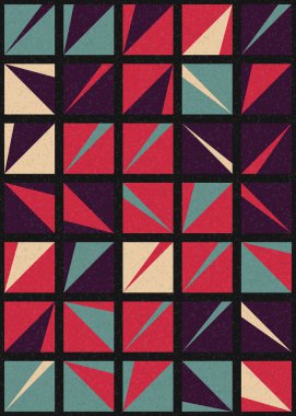 Soyut Geometrik Desen üretken hesaplama sanatı çizimi