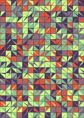 Soyut Geometrik Desen üretken hesaplama sanatı çizimi