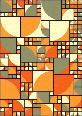 Soyut Geometrik Desen üretken hesaplama sanatı çizimi 