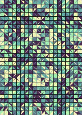Soyut Geometrik Desen üretken hesaplama sanatı çizimi