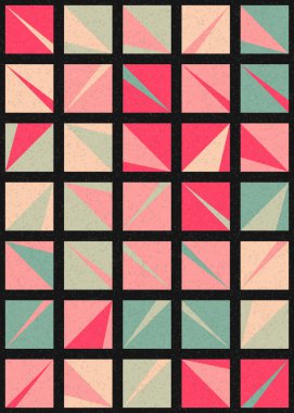 Soyut Geometrik Desen üretken hesaplama sanatı çizimi