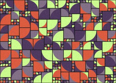 Soyut Geometrik Desen üretken hesaplama sanatı çizimi