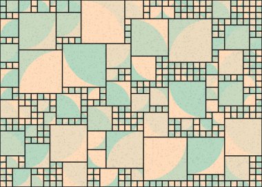 Soyut Geometrik Desen üretken hesaplama sanatı çizimi 