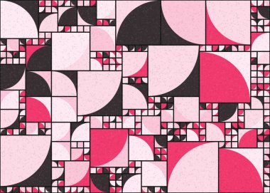 Soyut Geometrik Desen üretken hesaplama sanatı çizimi 