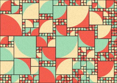 Soyut Geometrik Desen üretken hesaplama sanatı çizimi