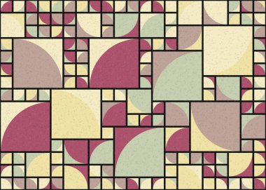 Soyut Geometrik Desen üretken hesaplama sanatı çizimi 