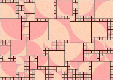 Soyut Geometrik Desen üretken hesaplama sanatı çizimi