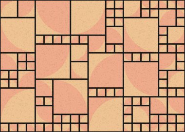 Soyut Geometrik Desen üretken hesaplama sanatı çizimi 