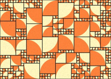 Soyut Geometrik Desen üretken hesaplama sanatı çizimi 