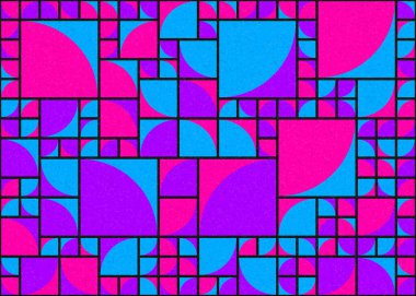 Soyut Geometrik Desen üretken hesaplama sanatı çizimi