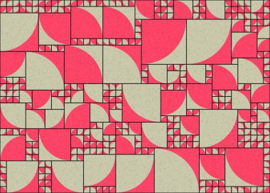 Soyut Geometrik Desen üretken hesaplama sanatı çizimi 