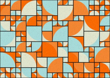 Soyut Geometrik Desen üretken hesaplama sanatı çizimi 