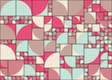 Soyut Geometrik Desen üretken hesaplama sanatı çizimi 