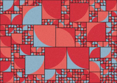 Soyut Geometrik Desen üretken hesaplama sanatı çizimi