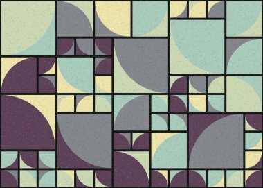 Soyut Geometrik Desen üretken hesaplama sanatı çizimi 