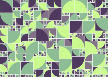 Soyut Geometrik Desen üretken hesaplama sanatı çizimi 