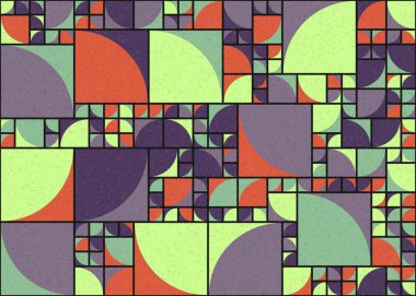 Soyut Geometrik Desen üretken hesaplama sanatı çizimi 