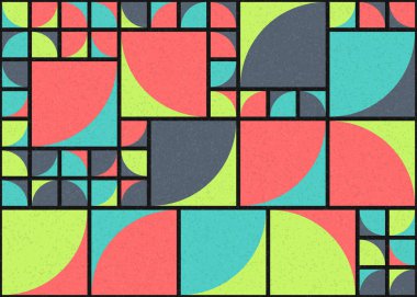 Soyut Geometrik Desen üretken hesaplama sanatı çizimi 