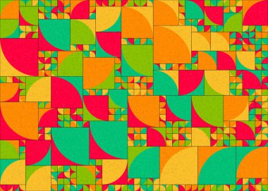 Soyut Geometrik Desen üretken hesaplama sanatı çizimi