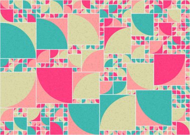 Soyut Geometrik Desen üretken hesaplama sanatı çizimi 