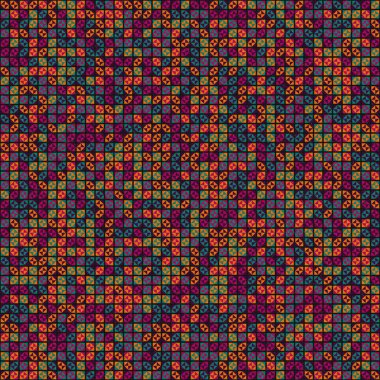 Soyut çapraz desenli üretken hesaplama sanatı çizimi