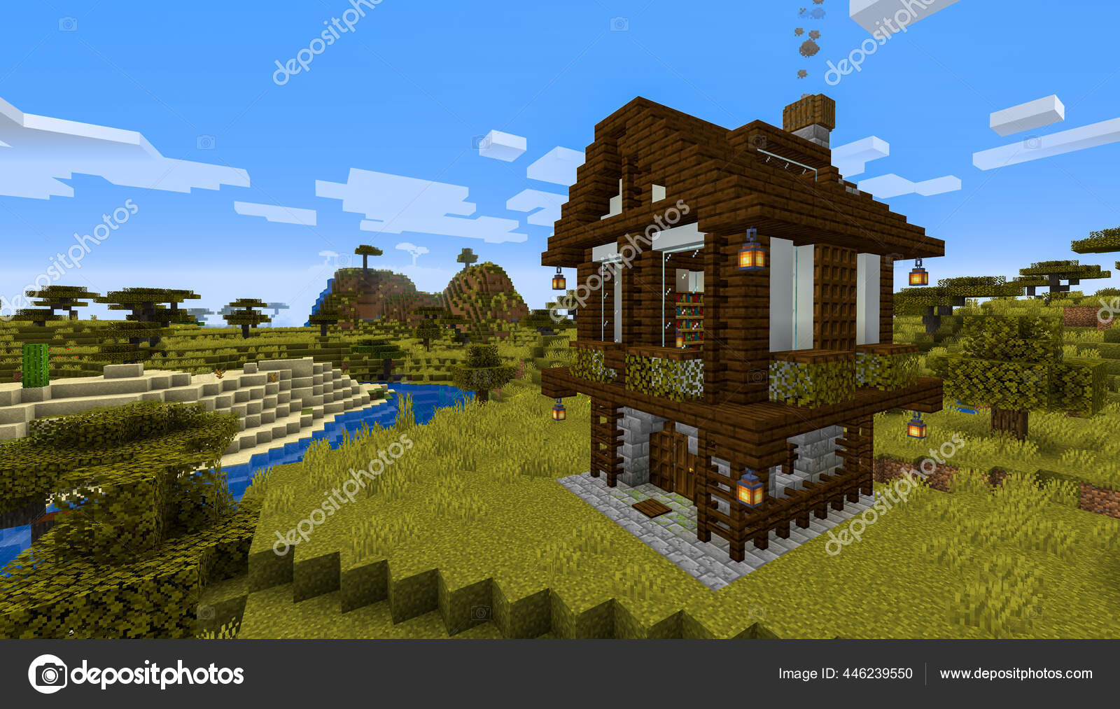 Minecraft Game Fevereiro 2020 Amostra Simplesmente Casa Madeira Minecraft  Jogo — Fotografia de Stock Editorial © Yuriy_Vlasenko #447316581