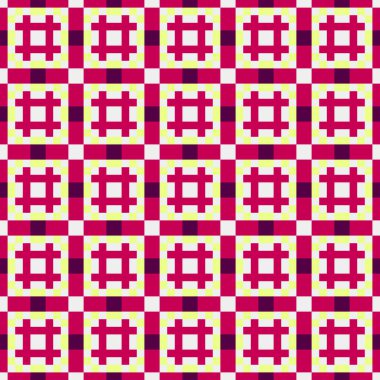 Soyut çapraz desenli üretken hesaplama sanatı çizimi