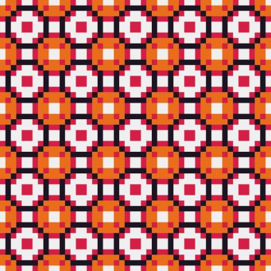 Soyut çapraz desenli üretken hesaplama sanatı çizimi