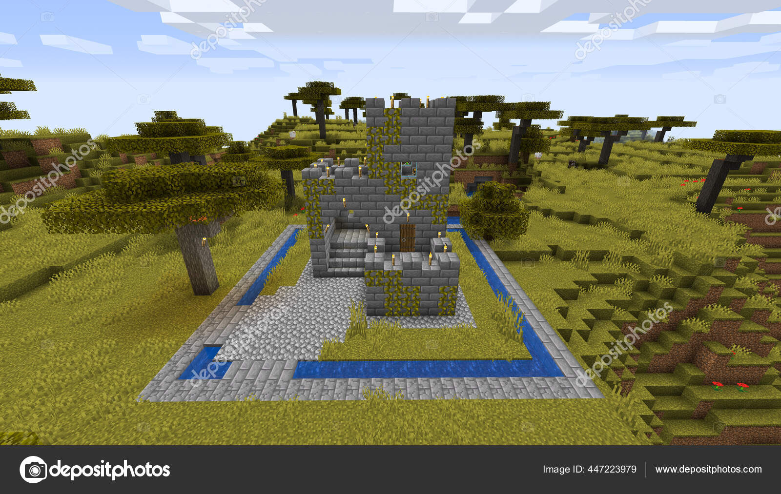 Minecraft Game February 2021 Sample Simply Stone Medieval Castle Minecraft  – Stock Editorial Photo © Yuriy_Vlasenko #447533954