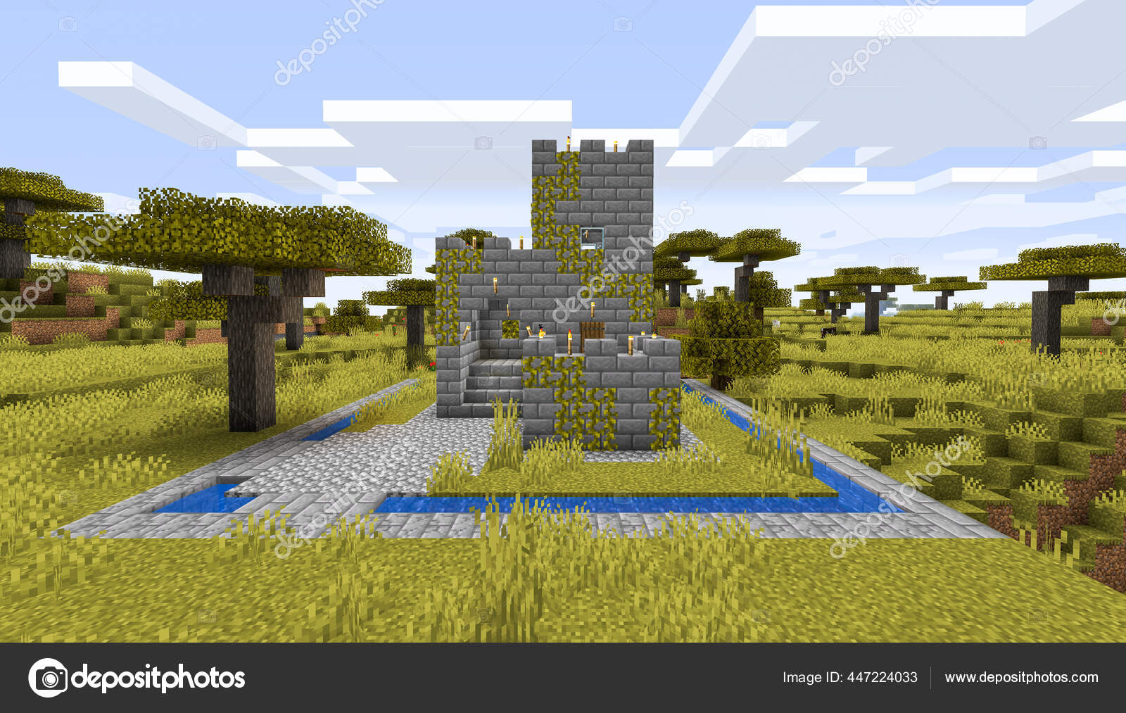 Minecraft Game February 2021 Sample Simply Stone Medieval Castle Minecraft  – Stock Editorial Photo © Yuriy_Vlasenko #447533624
