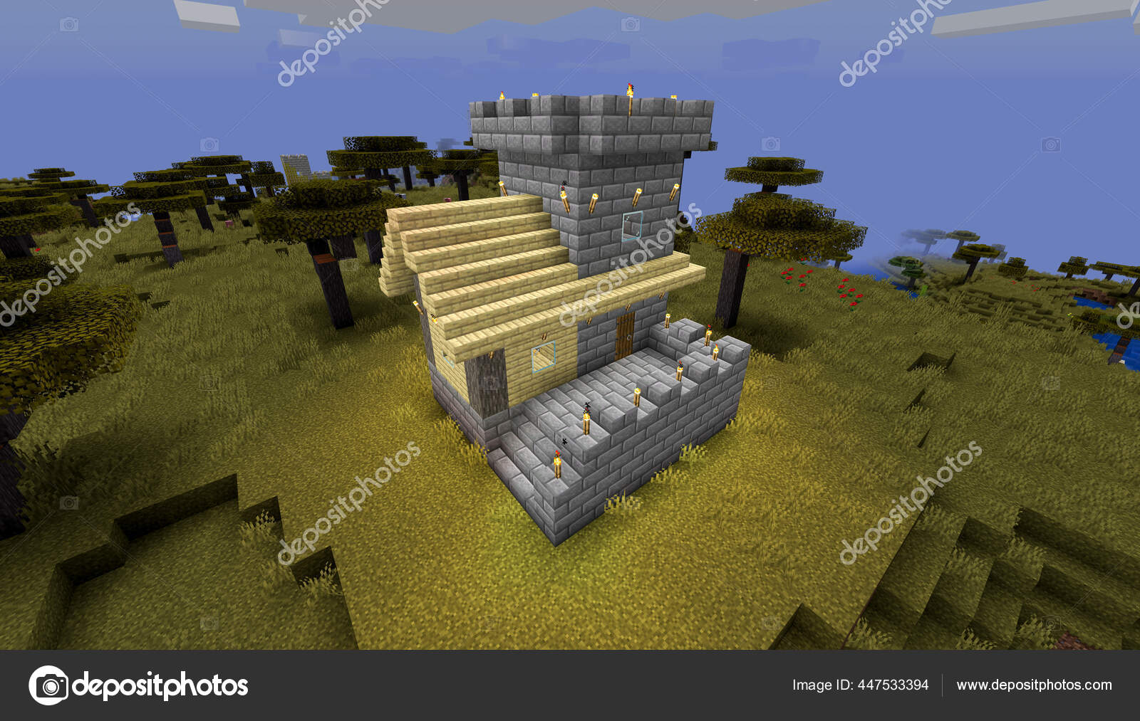 Minecraft Game Fevereiro 2020 Amostra Simplesmente Casa Madeira Minecraft  Jogo — Fotografia de Stock Editorial © Yuriy_Vlasenko #447316581