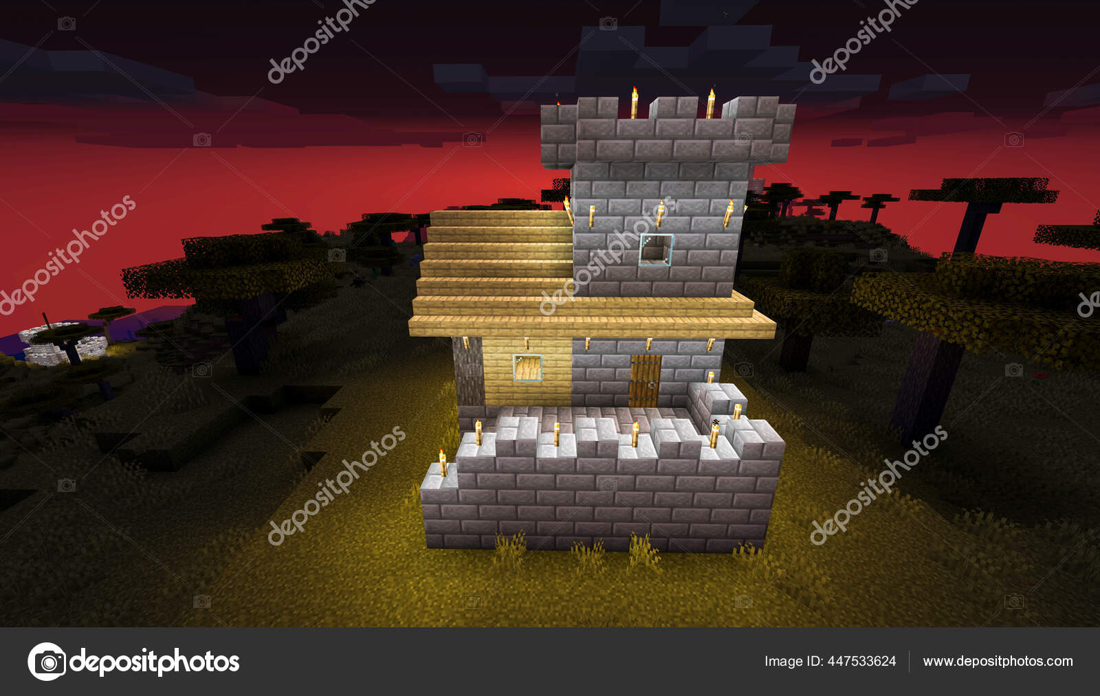 Minecraft Game February 2021 Sample Simply Stone Medieval Castle Minecraft  – Stock Editorial Photo © Yuriy_Vlasenko #447533624