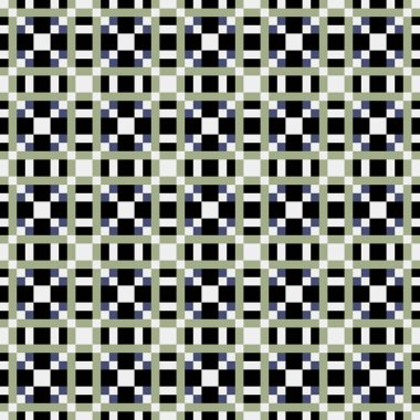 Soyut Geometrik Desen, üretken hesaplama sanatı çizimi 