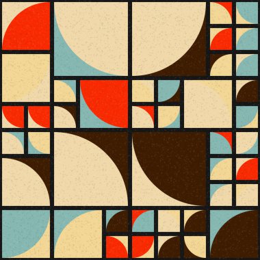 Soyut Geometrik Desen üretken hesaplama sanatı çizimi