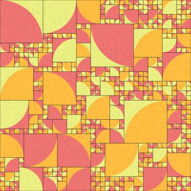 Soyut Geometrik Desen üretken hesaplama sanatı çizimi