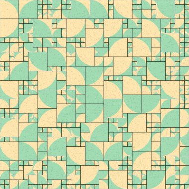 Soyut Geometrik Desen üretken hesaplama sanatı çizimi