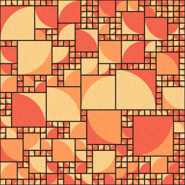 Soyut Geometrik Desen üretken hesaplama sanatı çizimi