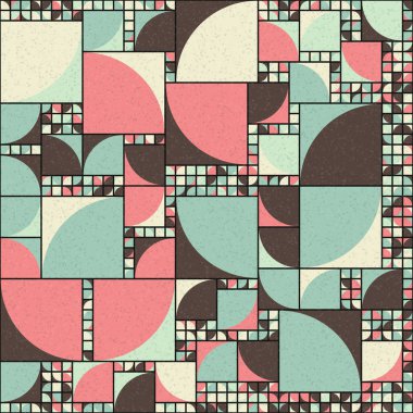 Soyut Geometrik Desen üretken hesaplama sanatı çizimi