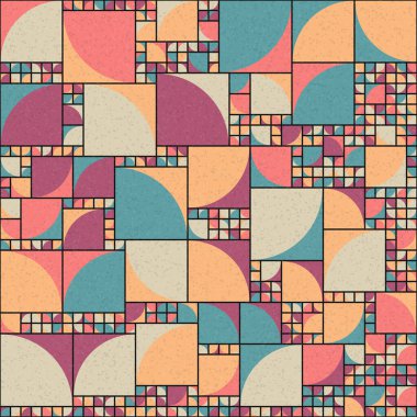 Soyut Geometrik Desen üretken hesaplama sanatı çizimi