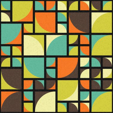 Soyut Geometrik Desen üretken hesaplama sanatı çizimi