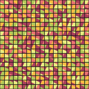 Soyut Geometrik Desen üretken hesaplama sanatı çizimi