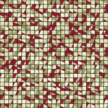 Soyut Geometrik Desen üretken hesaplama sanatı çizimi