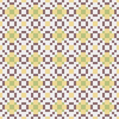 Soyut Geometrik Desen, üretken hesaplama sanatı çizimi 