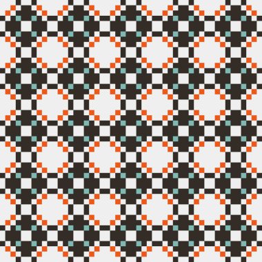 Soyut çapraz desenli üretken hesaplama sanatı çizimi