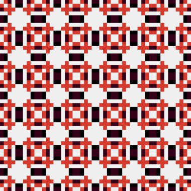 Soyut çapraz desenli üretken hesaplama sanatı çizimi