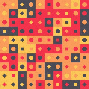 Soyut Geometrik Desen üretken hesaplama sanatı çizimi 