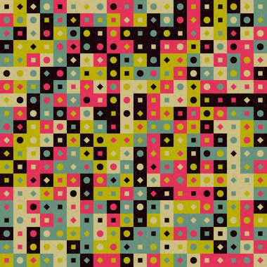 Soyut Geometrik Desen üretken hesaplama sanatı çizimi 