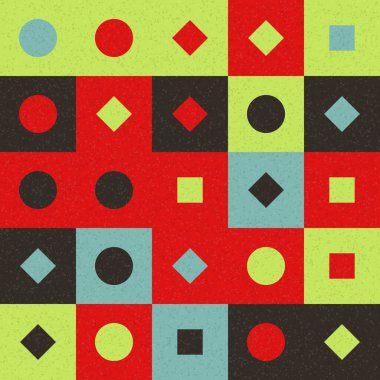 Soyut Geometrik Desen üretken hesaplama sanatı çizimi 